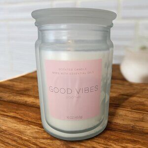 Good Vibes Scented Candle made with essential oils